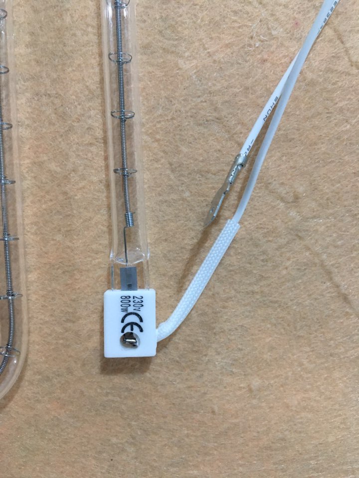 1100w 230v Sk15 Half White Plated Halogen Ir Infrared Heat Lamp Heating Elements For Plastic Moulding